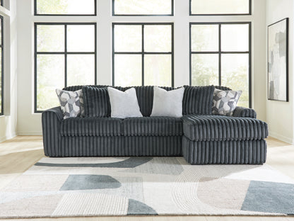 The Furniture Outlets - Ashley Furniture - Midnight-Madness Sectional - LAF 2-Piece Sectional Sofa Chaise / Gunmetal - 98105S3