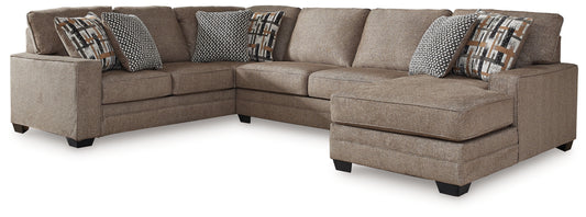 The Furniture Outlets - Ashley Furniture - Cannonbrook Sectional - RAF 3-Piece Sectional with Chaise / Nutmeg - 98201S1