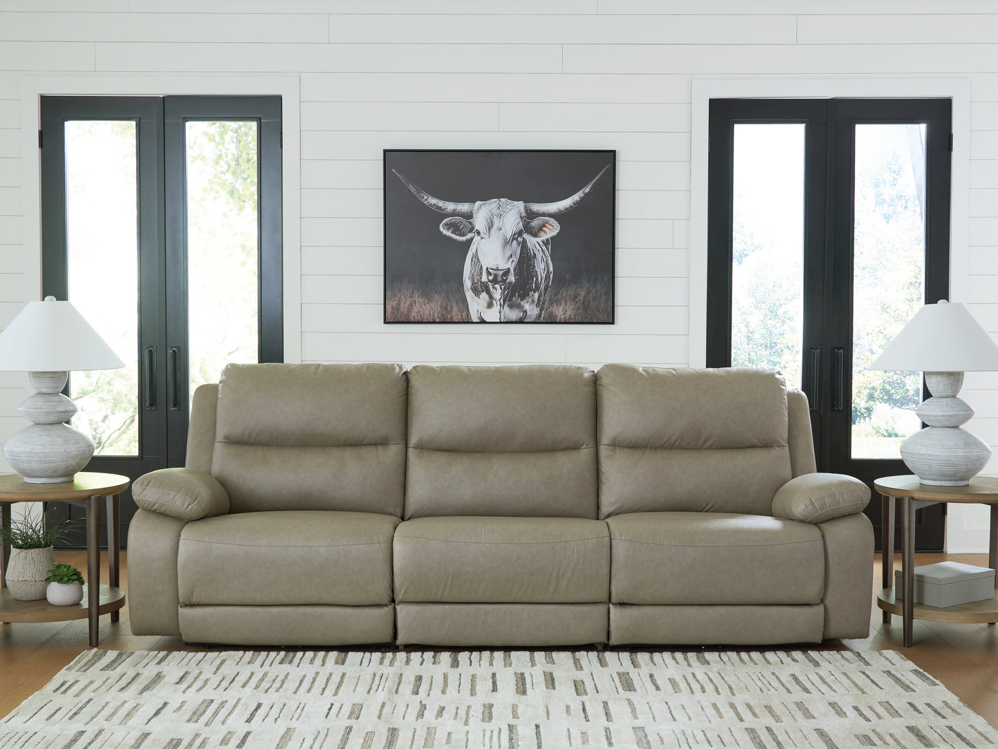 The Furniture Outlets - Ashley Furniture - Narwhal Place Sectional - 3-Piece Power Reclining Sectional / Pebble - PC99201S1