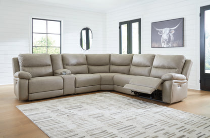 The Furniture Outlets - Ashley Furniture - Narwhal Place Sectional - 6-Piece Power Reclining Sectional / Pebble - PC99201S10