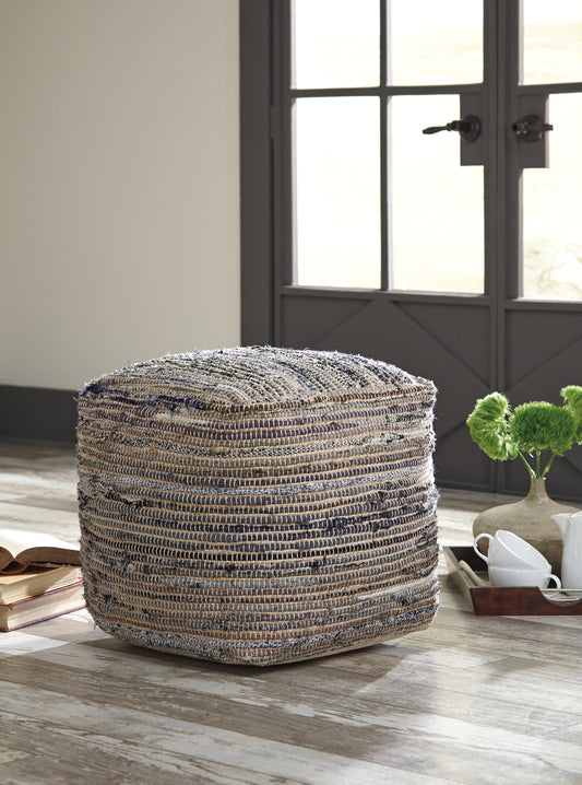 The Furniture Outlets - Ashley Furniture - Absalom Pouf - Pouf / Denim - A1000550