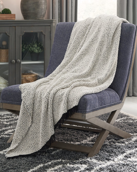 The Furniture Outlets - Ashley Furniture - Leonita Throw - Throw / Black/White - A1000769T