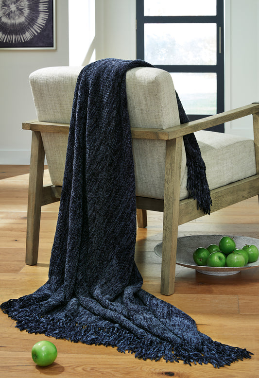 The Furniture Outlets - Ashley Furniture - Tamish Throw (Set of 3) - Throw (3/CS) / Blue - A1001022