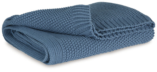 The Furniture Outlets - Ashley Furniture - Gayelery Throw (Set of 3) - Throw (3/CS) / Blue - A1001087