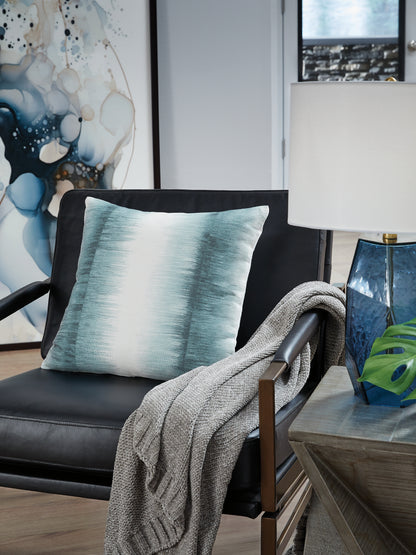 The Furniture Outlets - Ashley Furniture - Elonwich Pillows - Pillow / Teal/White - A1001106P