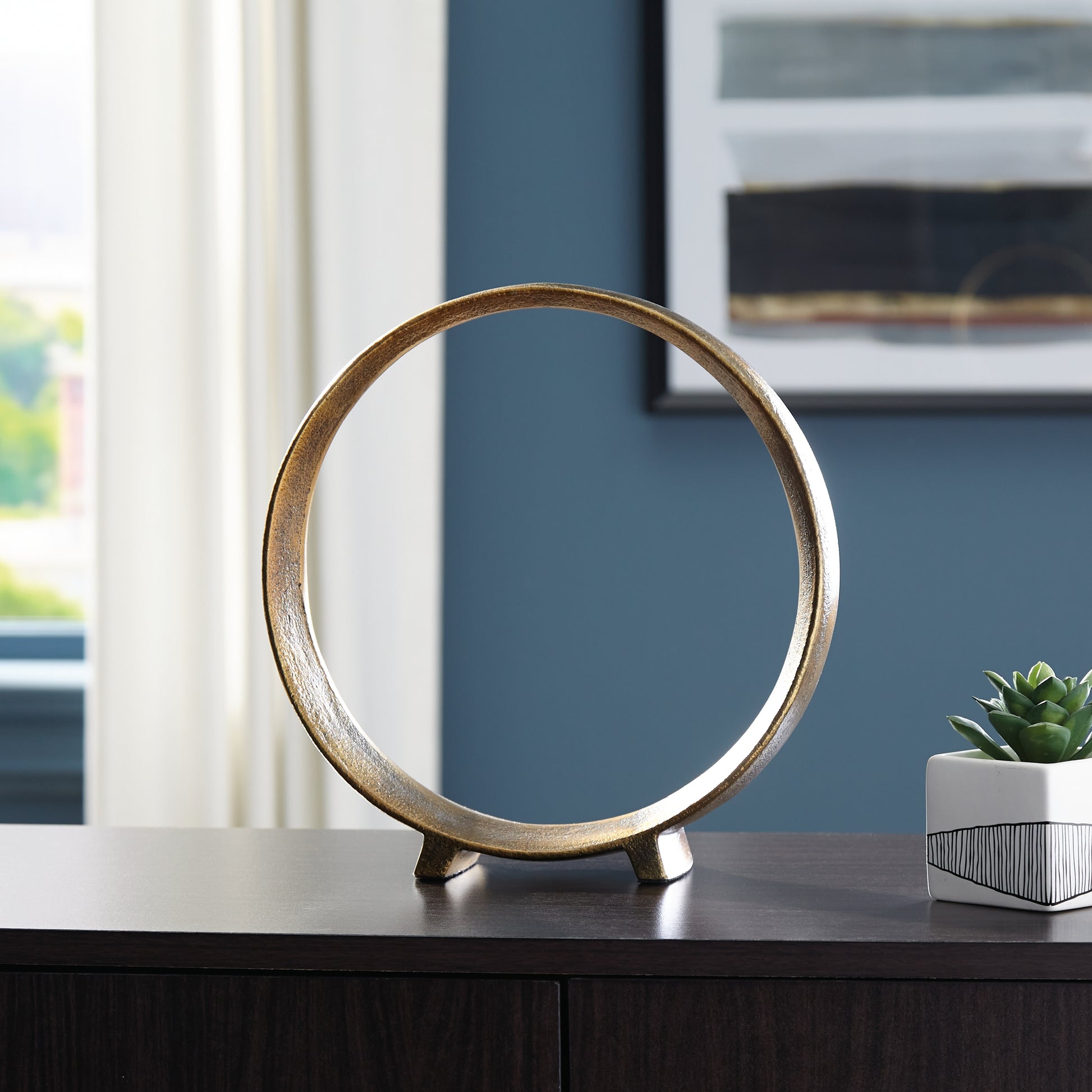 The Furniture Outlets - Ashley Furniture - Ryandale Sculpture - Sculpture (2/CS) / Antique Brass Finish - A2000499