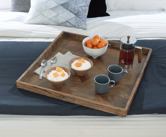 The Furniture Outlets - Ashley Furniture - Heddford Tray - Tray / Brown - A2000722