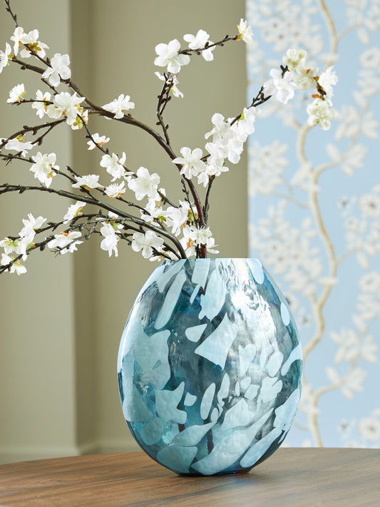 The Furniture Outlets - Ashley Furniture - Cartshaw Vase - Vase / Iridescent Teal - A2000739