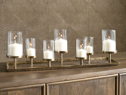 The Furniture Outlets - Ashley Furniture - Wallmond Candle Holder - Candle Holder / Antique Brass Finish - A2000820