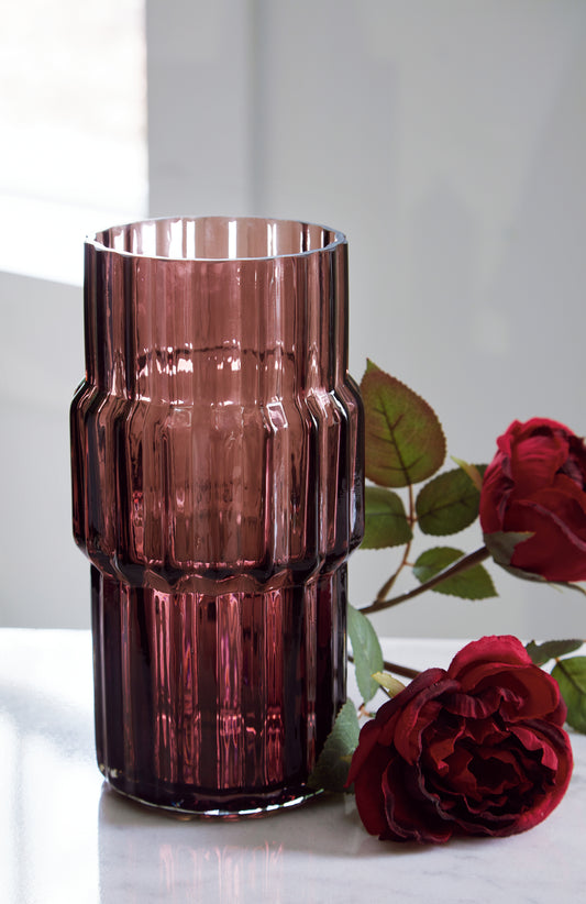 The Furniture Outlets - Ashley Furniture - Dorlow Vase - Vase / Mauve - A2900024V