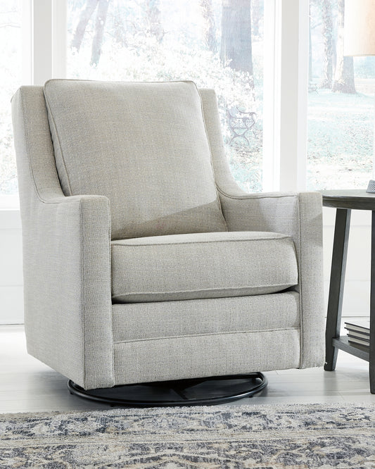 The Furniture Outlets - Ashley Furniture - Kambria Swivel Glider Accent Chair - Swivel Glider Accent Chair / Fog - A3000265
