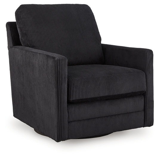 The Furniture Outlets - Ashley Furniture - Icaman Swivel Accent Chair - Swivel Accent Chair / Onyx - A3000726