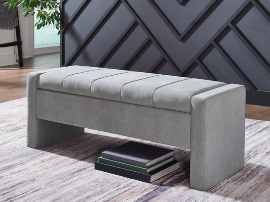 The Furniture Outlets - Ashley Furniture - Akselman Storage Bench - Storage Bench / Gray / 50"W x 19"D x 19"H - A3000744