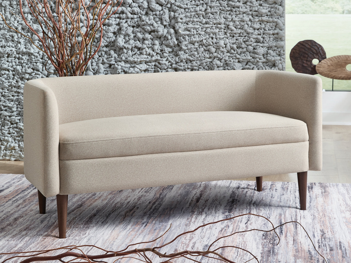 The Furniture Outlets - Ashley Furniture - Wainner Accent Bench - Accent Bench / Beige / 53"W x 22"D x 25"H - A3000756