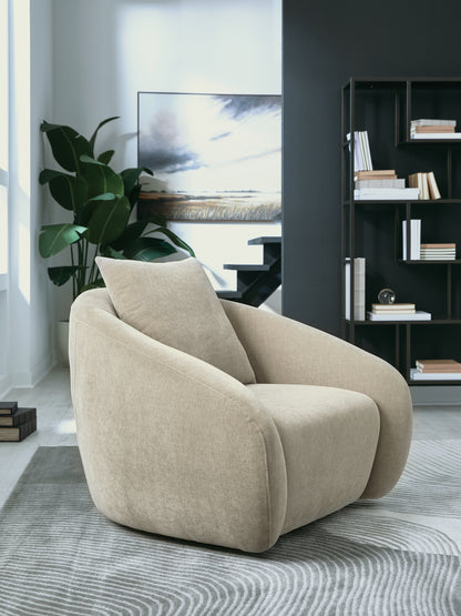 The Furniture Outlets - Ashley Furniture - Yahya Swivel Accent Chair - Swivel Accent Chair / Pebble - A3000782