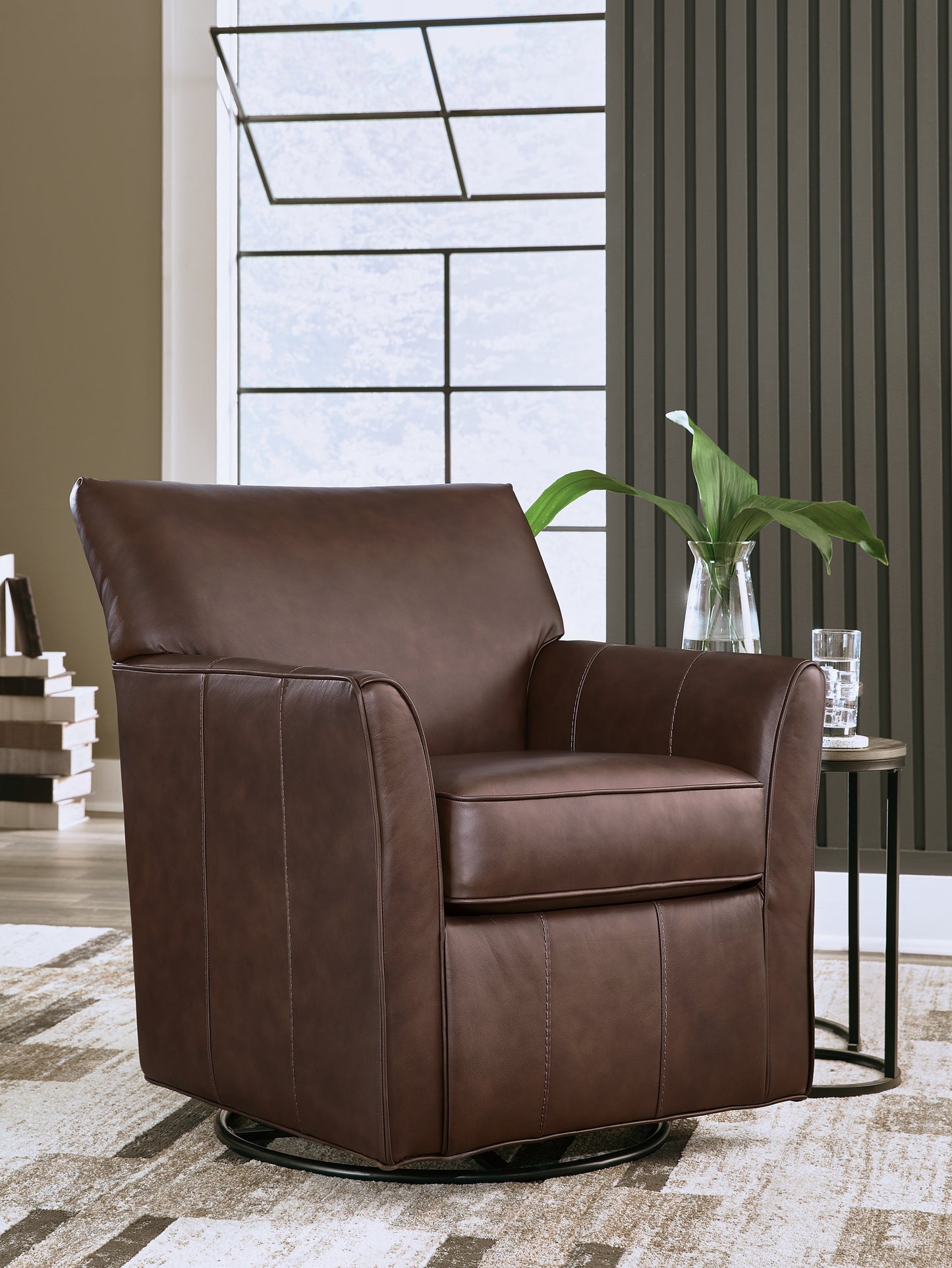 The Furniture Outlets - Ashley Furniture - Braydunn Swivel Glider Accent Chair - Swivel Glider Accent Chair / Espresso Brown - A3000820