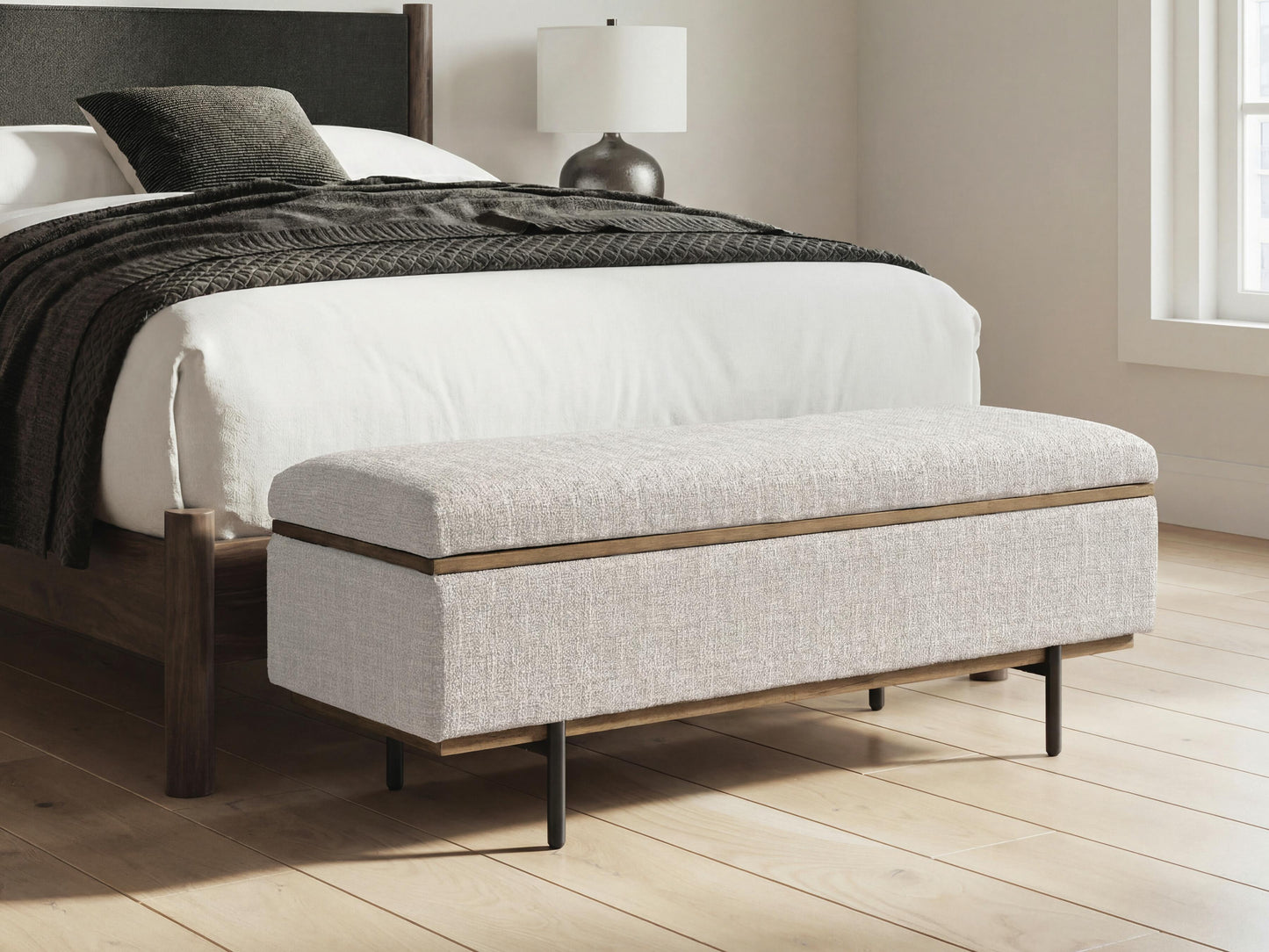 The Furniture Outlets - Ashley Furniture - Dettaford Next-Gen Nuvella Storage Bench - Storage Bench - A3000848