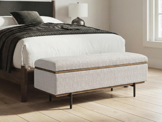 The Furniture Outlets - Ashley Furniture - Dettaford Next-Gen Nuvella Storage Bench - Storage Bench - A3000848