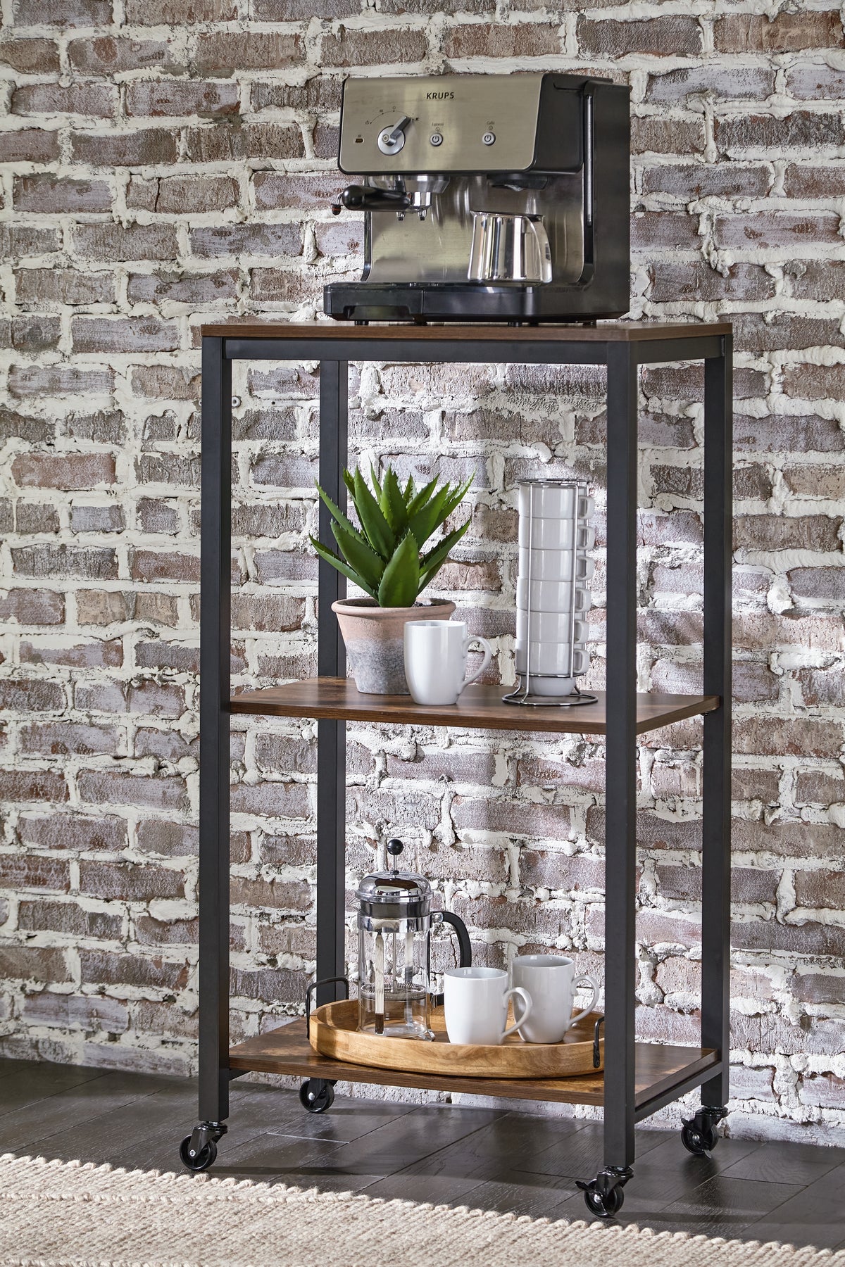 The Furniture Outlets - Ashley Furniture - Bevinfield Bar Cart - Bar Cart / Brown/Black - A4000394