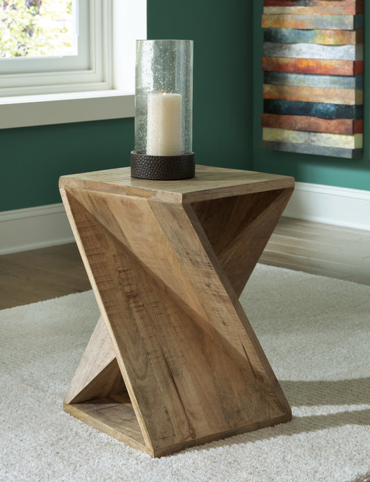The Furniture Outlets - Ashley Furniture - Zalemont Accent Table - Accent Table / Distressed Brown - A4000510