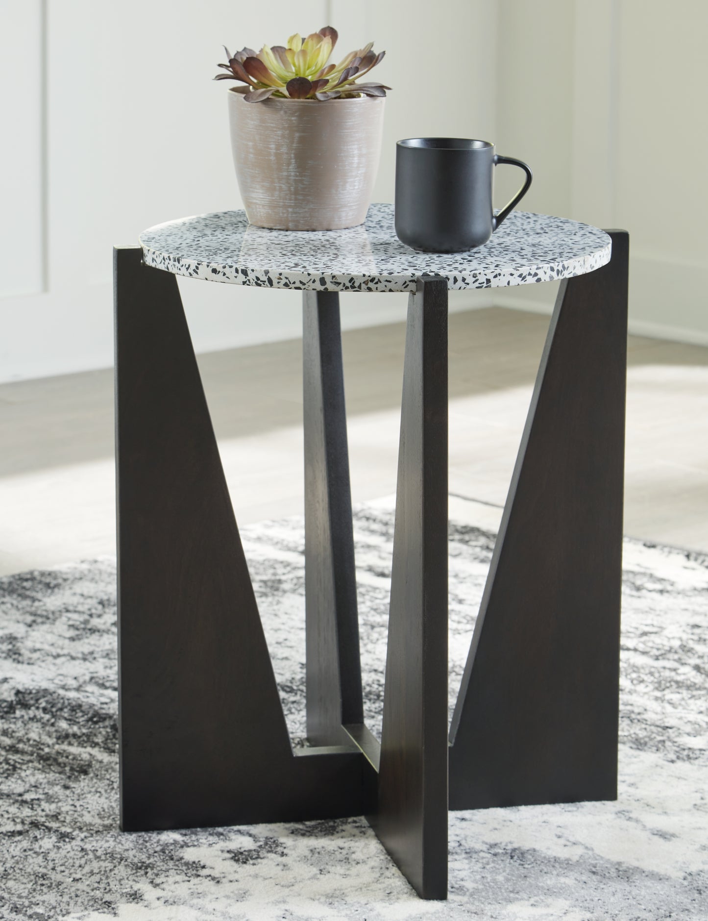 The Furniture Outlets - Ashley Furniture - Tellrich Accent Table - Accent Table / Black/White - A4000616