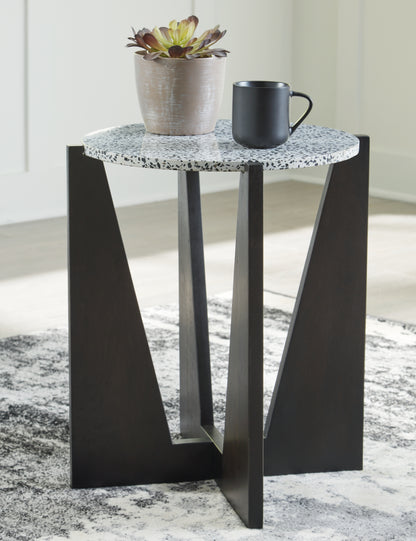 The Furniture Outlets - Ashley Furniture - Tellrich Accent Table - Accent Table / Black/White - A4000616