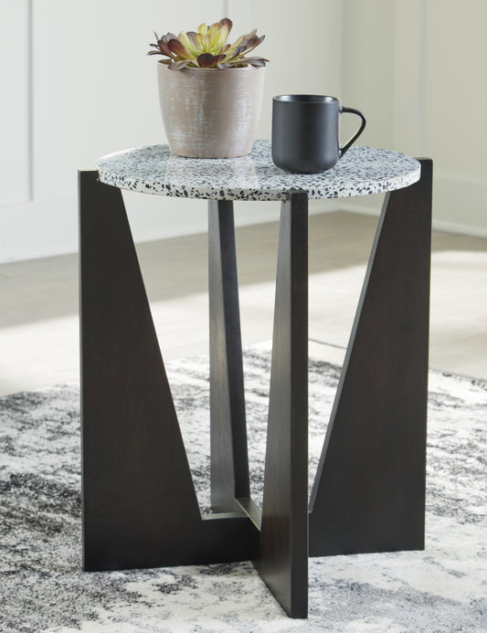 The Furniture Outlets - Ashley Furniture - Tellrich Accent Table - Accent Table / Black/White - A4000616