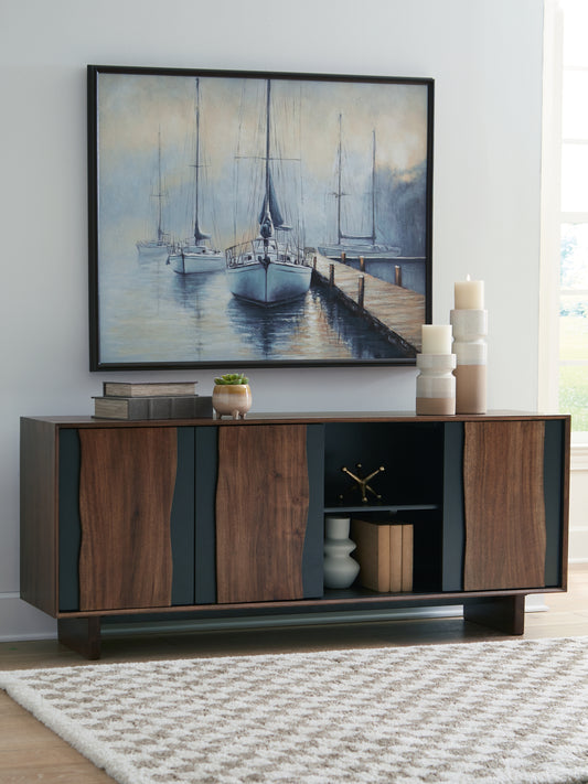 The Furniture Outlets - Ashley Furniture - Welby Accent Cabinet - Accent Cabinet / Brown/Charcoal - A4000679