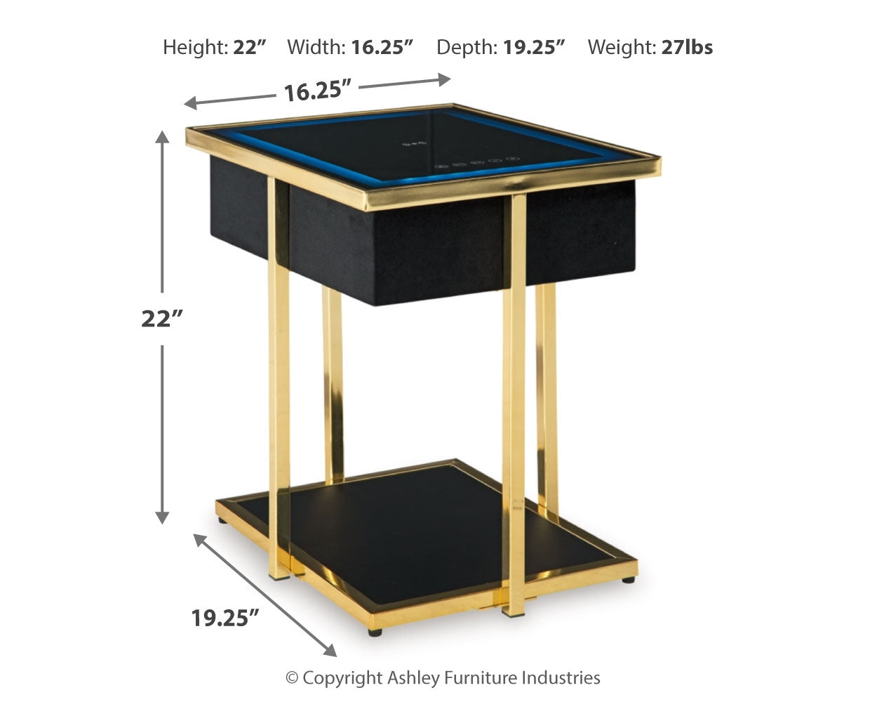 Rexwell Accent Table with Speaker