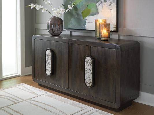 The Furniture Outlets - Ashley Furniture - Elliston Accent Cabinet - Accent Cabinet / Espresso Brown - A4000683