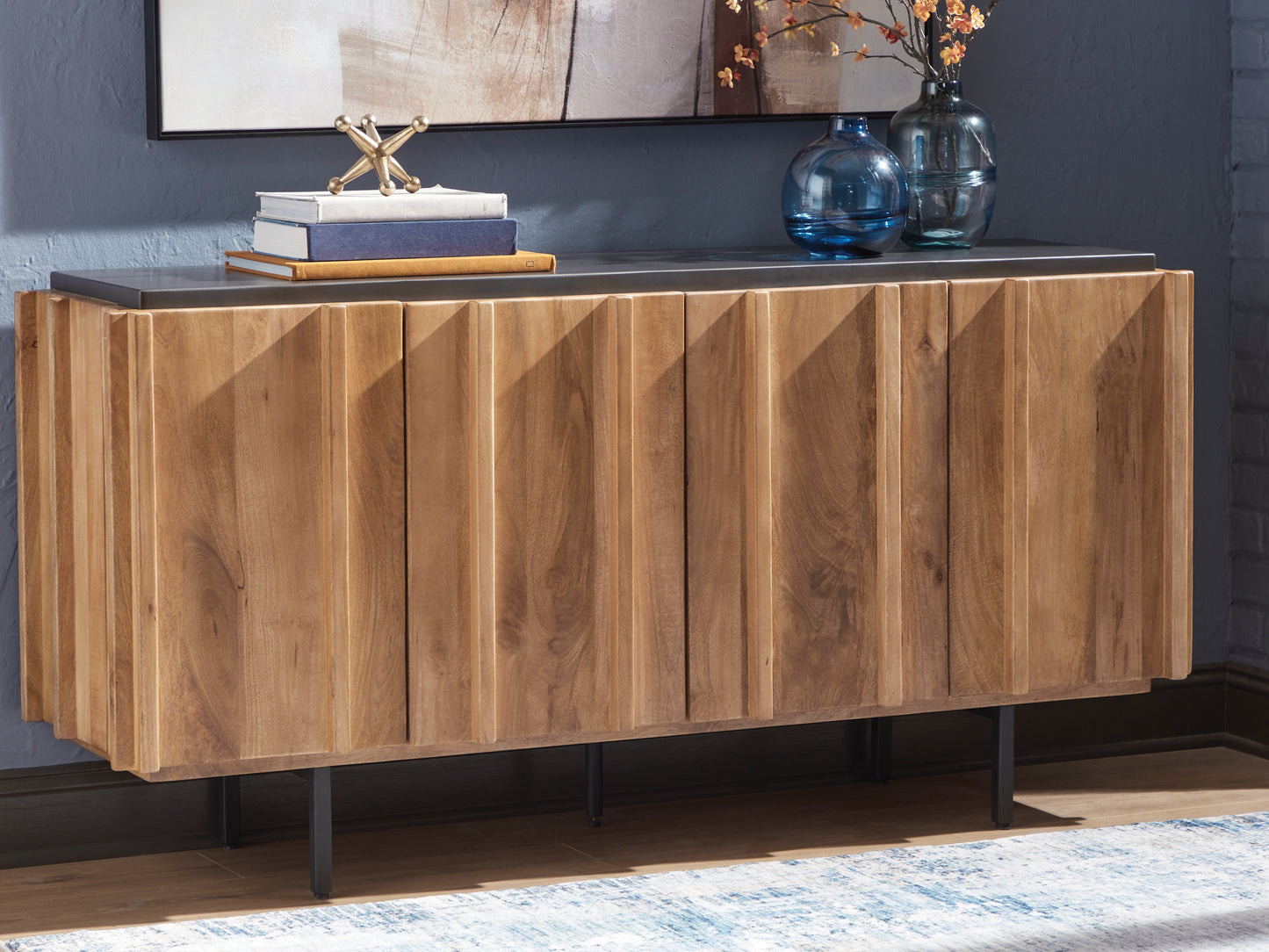 The Furniture Outlets - Ashley Furniture - Quintavious Accent Cabinet - Accent Cabinet / Brown/Charcoal - A4000685