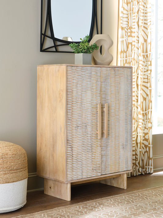 The Furniture Outlets - Ashley Furniture - Dallinbury Accent Cabinet - Accent Cabinet / Natural/White Wash - A4000696