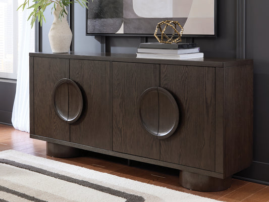 The Furniture Outlets - Ashley Furniture - Veeda Accent Cabinet - Accent Cabinet / Dark Brown - A4000703