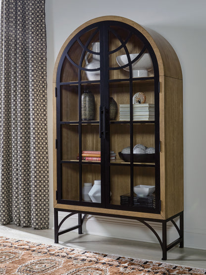 The Furniture Outlets - Ashley Furniture - Gwenwich Accent Cabinet - Accent Cabinet / Natural/Black - A4000704