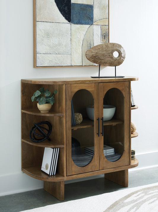 The Furniture Outlets - Ashley Furniture - Niall Accent Cabinet - Accent Cabinet / Light Brown - A4000707