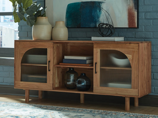 The Furniture Outlets - Ashley Furniture - Adway Accent Cabinet - Accent Cabinet / Natural Brown - A4000709