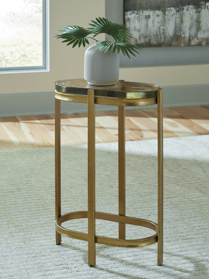 The Furniture Outlets - Ashley Furniture - Porterville Accent Table - Accent Table / Gold Finish - A4000716