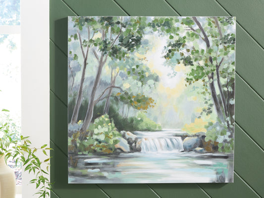 The Furniture Outlets - Ashley Furniture - Evermaddick Wall Decor - Wall Art / Green/Gray/White - A8000455