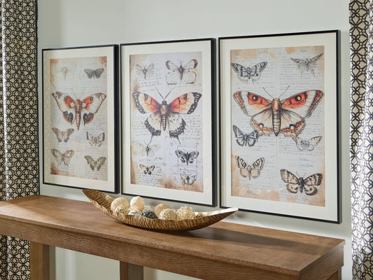 The Furniture Outlets - Ashley Furniture - Jossletts Wall Decor - Wall Art Set (3/CN) / Orange/Black/Ivory - A8000490