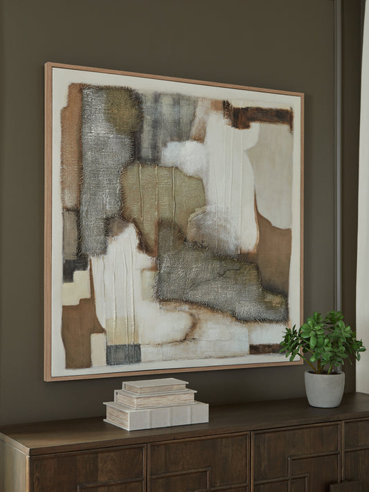 The Furniture Outlets - Ashley Furniture - Wylander Wall Decor - Wall Art / Tan/Brown/Gray - A8000497