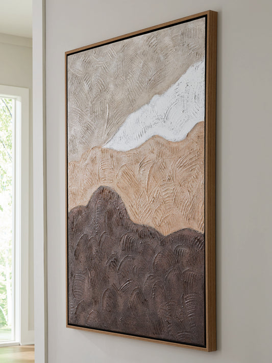 The Furniture Outlets - Ashley Furniture - Fanthorne Wall Decor - Wall Art / Tan/Brown/White - A8000500