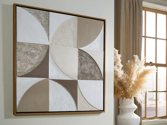 The Furniture Outlets - Ashley Furniture - Harelman Wall Decor - Wall Art / Tan/Taupe/White - A8000502