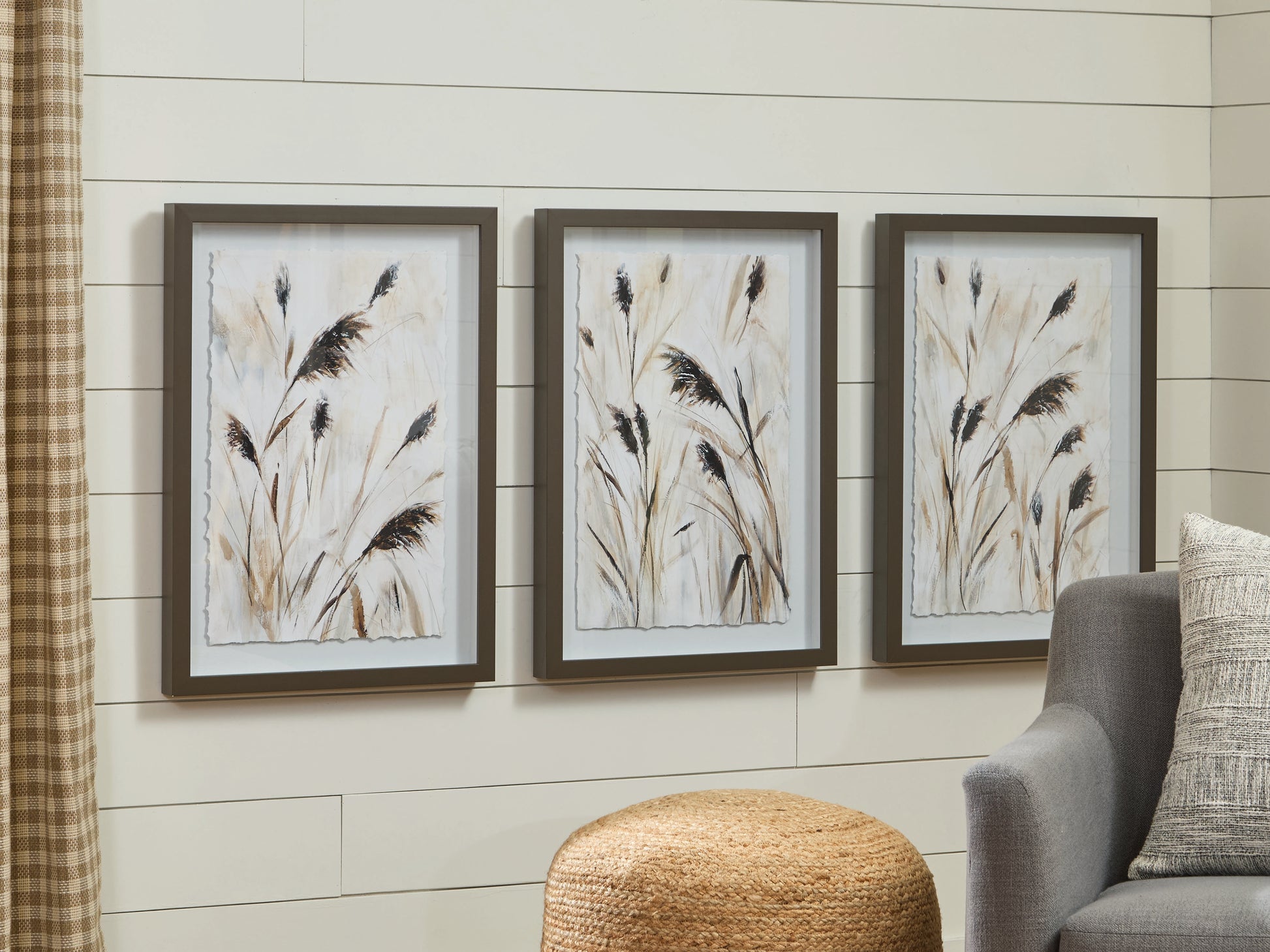 The Furniture Outlets - Ashley Furniture - Honslow Wall Decor - Wall Art Set (3/CN) / Brown/Black/White - A8000506