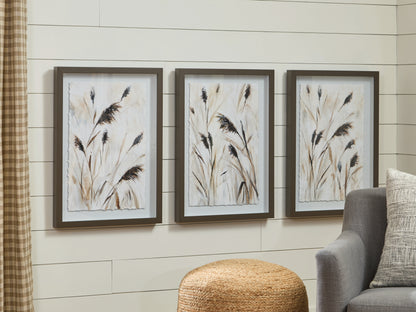 The Furniture Outlets - Ashley Furniture - Honslow Wall Decor - Wall Art Set (3/CN) / Brown/Black/White - A8000506