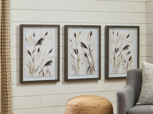 The Furniture Outlets - Ashley Furniture - Honslow Wall Decor - Wall Art Set (3/CN) / Brown/Black/White - A8000506