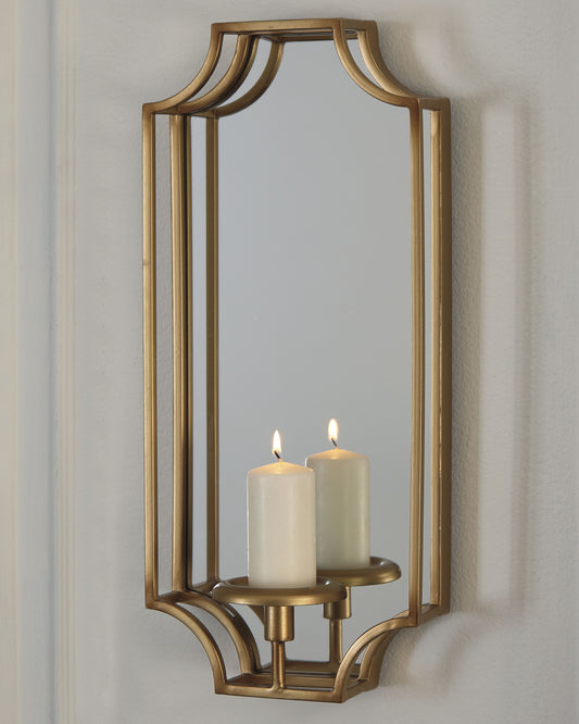 The Furniture Outlets - Ashley Furniture - Dumi Wall Decor - Wall Sconce / Gold Finish - A8010153
