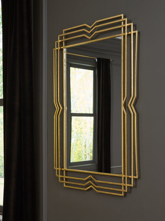 The Furniture Outlets - Ashley Furniture - Claybrook Mirror - Accent Mirror / Gold Finish - A8010349
