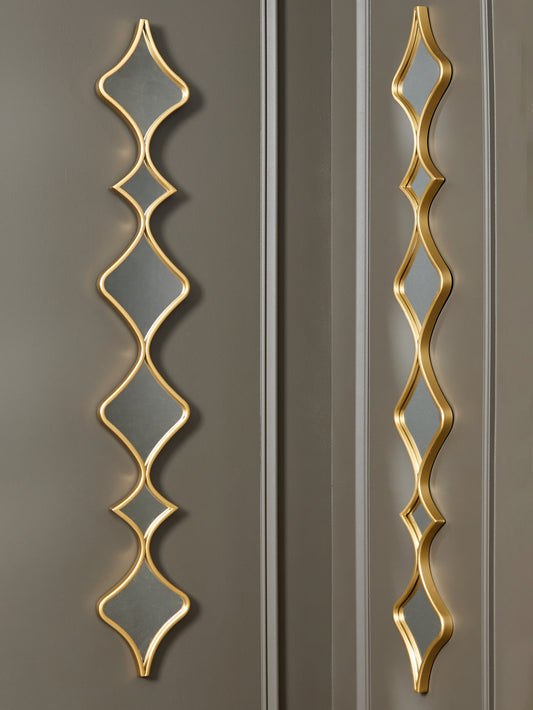 The Furniture Outlets - Ashley Furniture - Harriswood Mirror - Accent Mirror Set (Set of 2) / Gold Finish - A8010354