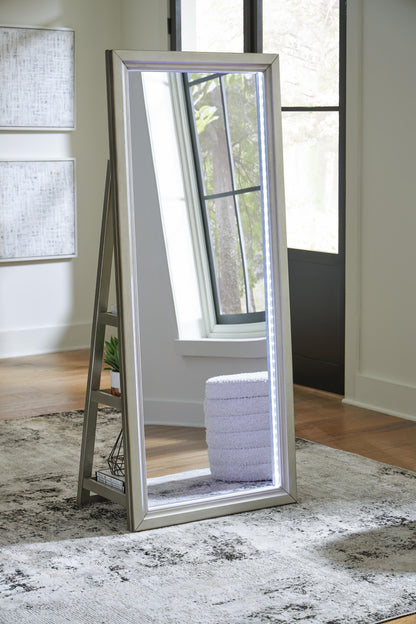 The Furniture Outlets - Ashley Furniture - Evesen Mirror - Floor Standing Mirror/Storage - A8010380