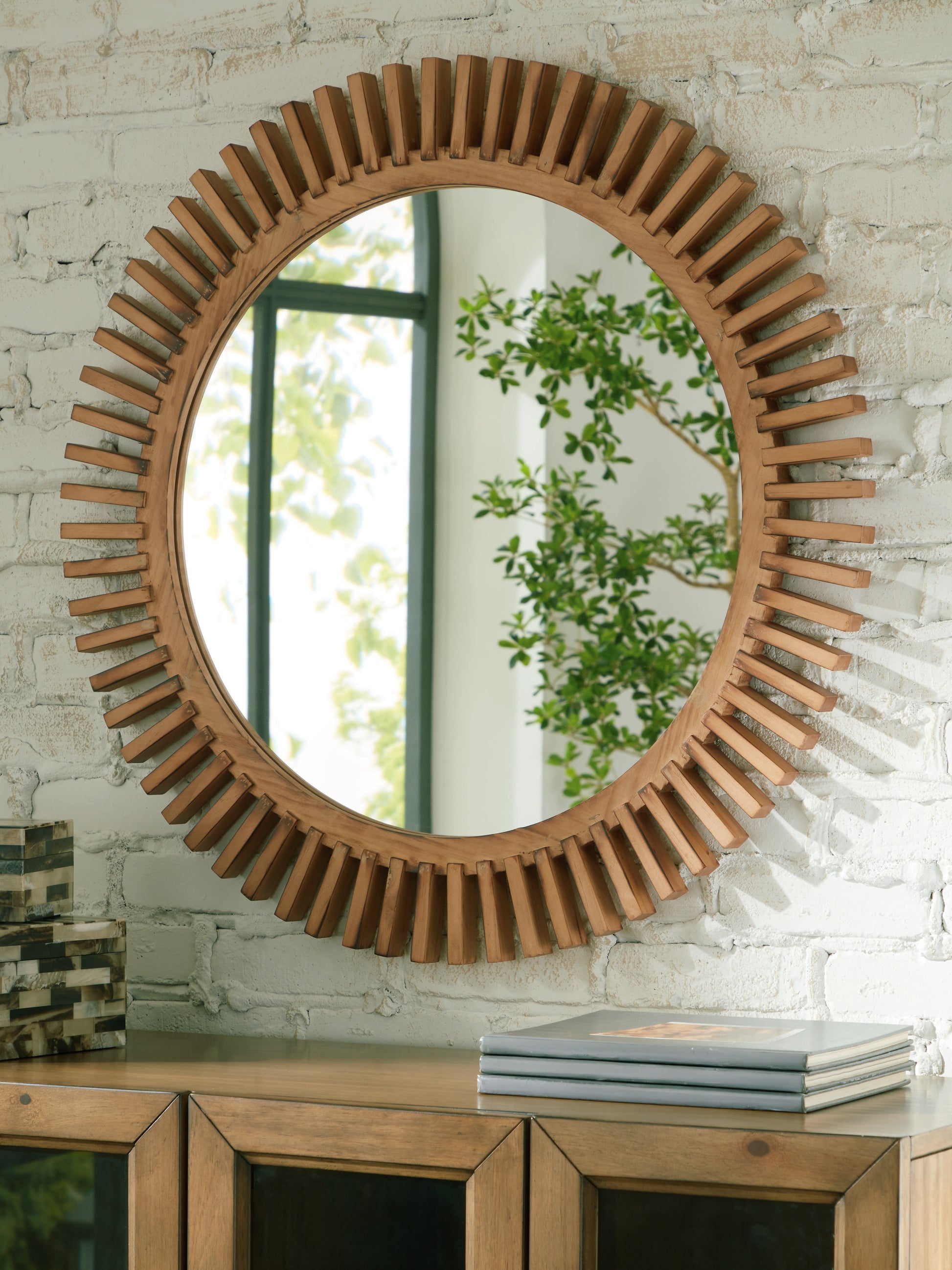 The Furniture Outlets - Ashley Furniture - Tedwell Mirror - Accent Mirror / Brown - A8010410
